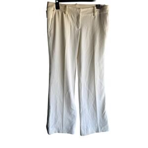 Gavin Brand Ivory corporate core Low Rise minimalist wide leg pants trouser Sz 8